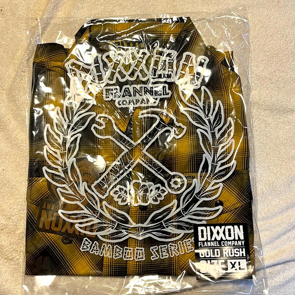 Mens XL Dixxon gold rush bamboo shoot sleeve flannel